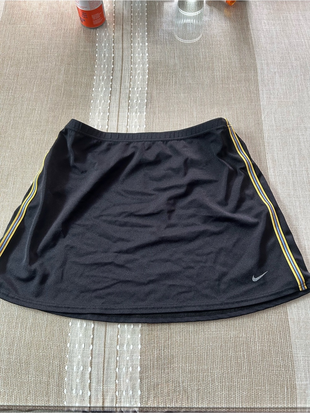 Nike Black Mini Skirt with Yellow Stripe